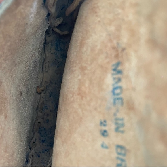 Vintage Boho Hippie Hand Tooled Leather Shoulder Bag - Picture 4 of 7